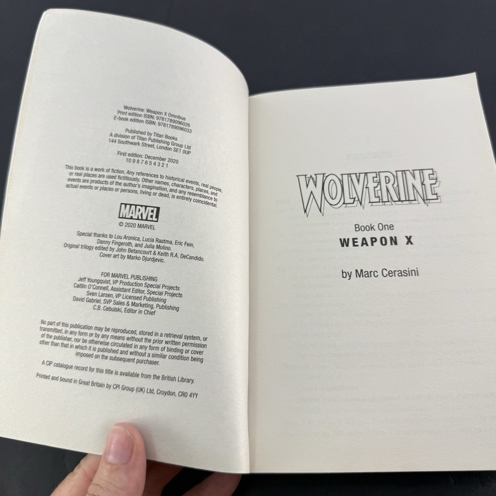 Wolverine Prose Omnibus Marvel Novels - Weapon X Omnibus - Picture 4 of 4